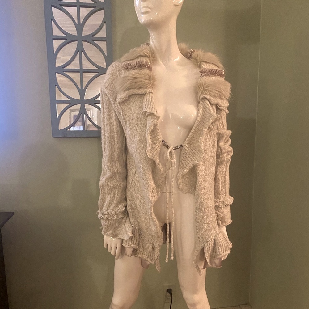 Soft oatmeal boho cardigan size large